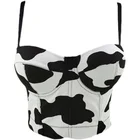 Новые Модные Узкие Эластичные женские короткие Бюстгальтеры без рукавов в виде коровы, модель S217 на весну и лето