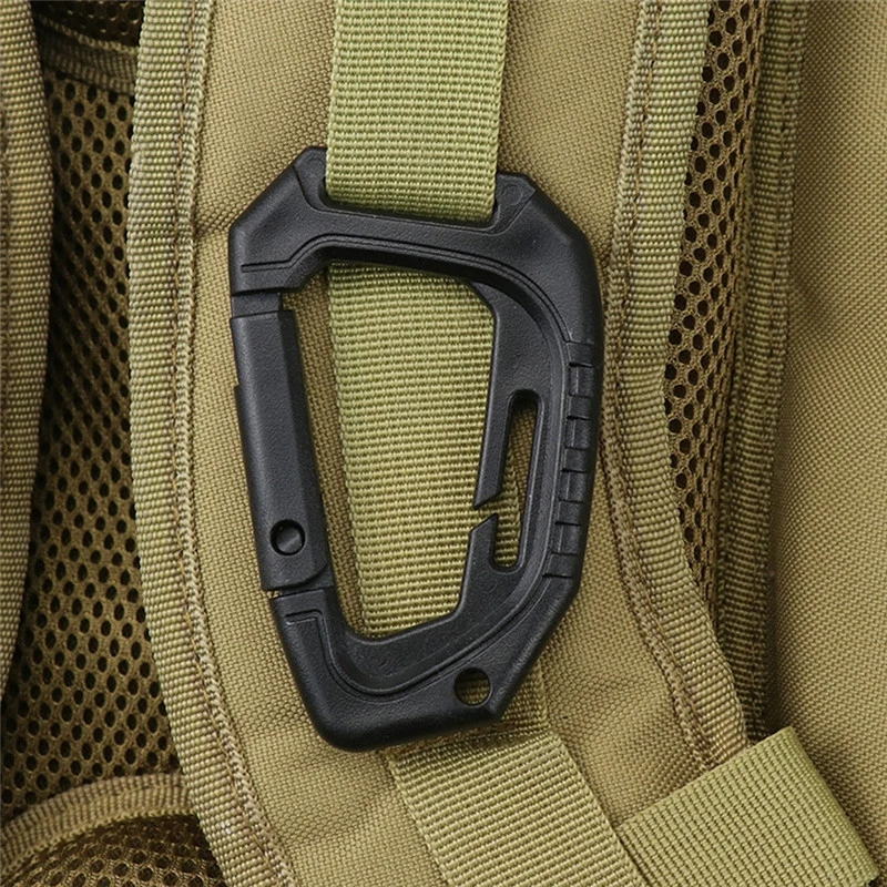

D-type Plastic Steel Tactical Molle Quick Hook Hanging Buckle Clip EDC Outdoor Backpack Bag Accessories Camping Tool