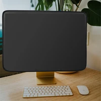 foldable screen dust cover pu leather protective sleeve for imac screen 24 inch computer screen dust cover with pocket