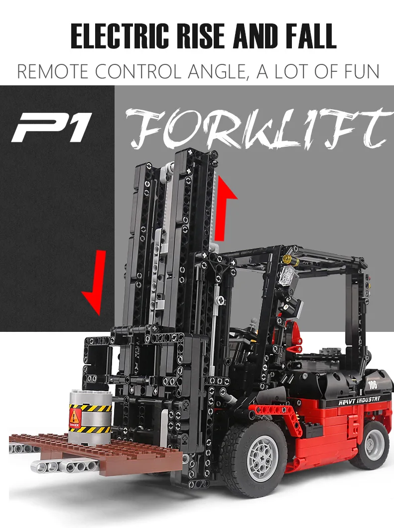 Technic Series Motor Power RC APP Forklift Mk II Car Model Building Kits Blocks Bricks Compatible With MOC 3681