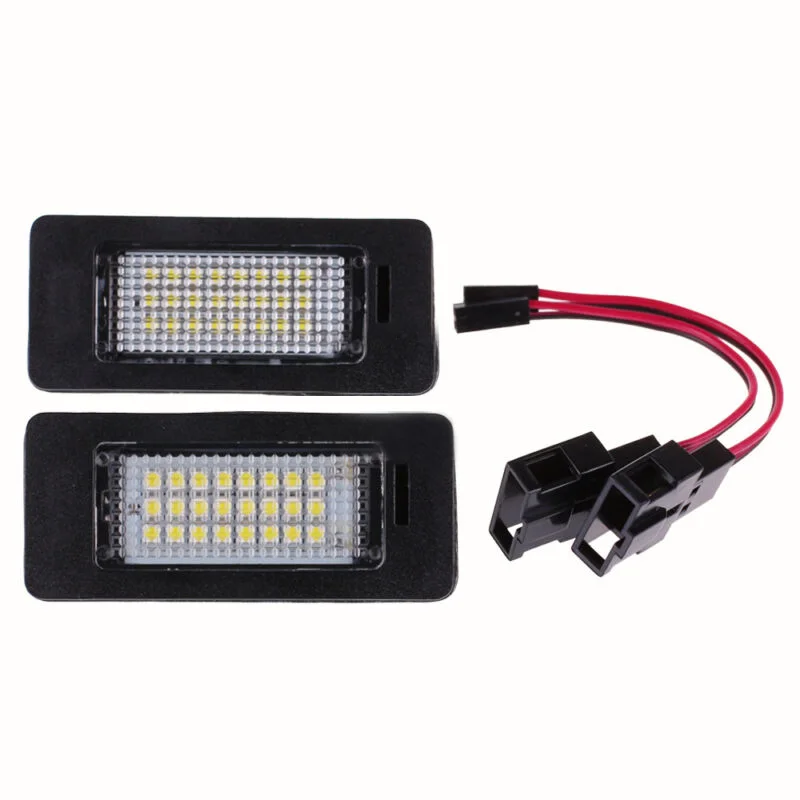 

Lamp License Plate Light Canbus 1Pair Car LED For A4 S4 B8 A5 S5 Q5 PASSAT Plastic