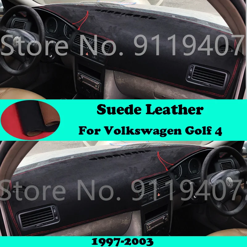 

Для Volkswagen VW Golf 4 MK4 1997 1999-2003 замшевый кожаный коврик для приборной панели, накладка, коврик для приборной панели, коврик, ковер, аксессуары для ...