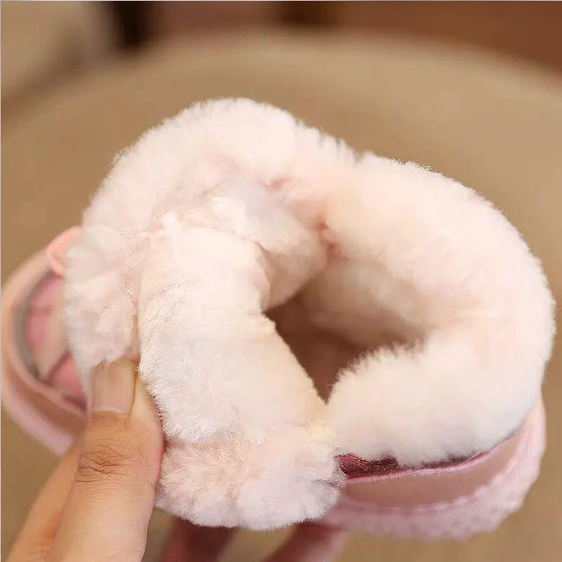 Новинка Теплая обувь средней длины для девочек Детские хлопковые зимние сапоги