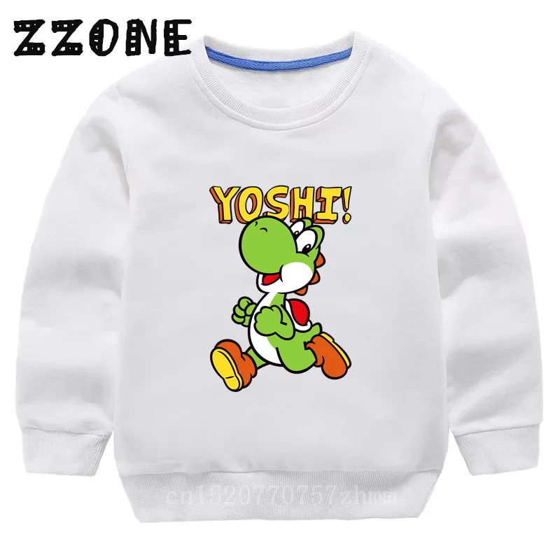 Children's Hoodies Kids Yoshi Super Smash Bros Cartoon Sweatshirts Funny Baby Pullover Tops Girls Boys Autumn Clothes,KYT5444