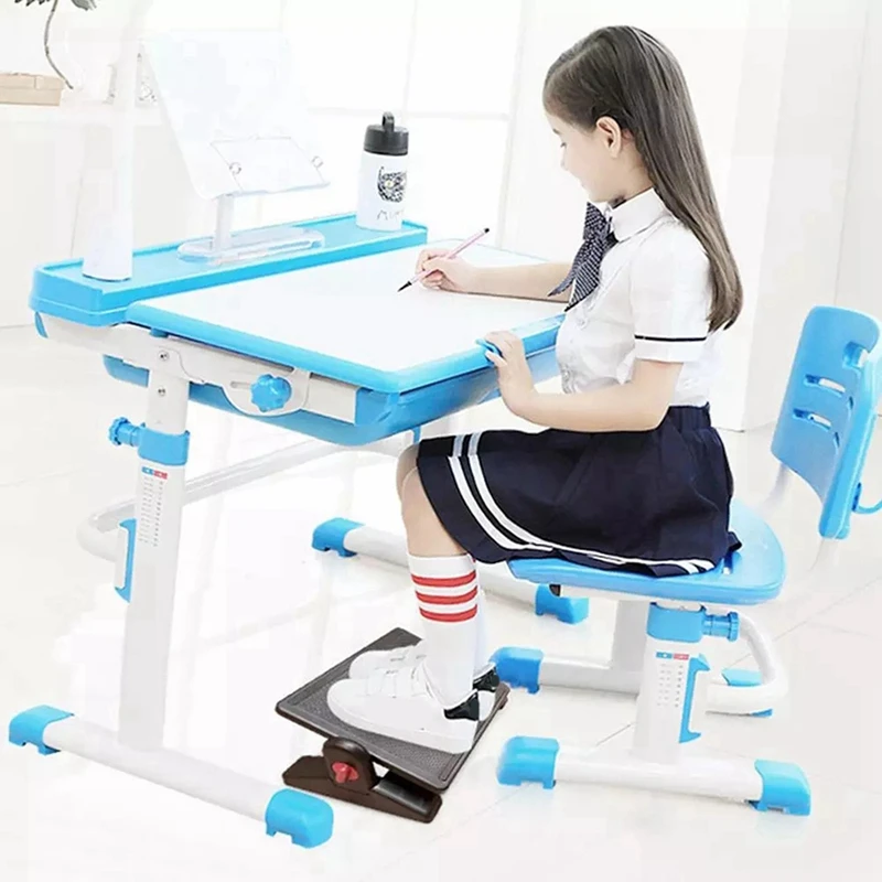 

1 Set Wall Clock Acrylic 3D DIY Big Decorative Kitchen Clocks & 1 Pcs Under Desk Foot Rest Adjustable Foot Rest