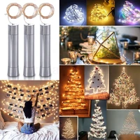 string lights silver led wine bottle lights battery powered cork shape glass bottle stopper lamp christmas garlands decor