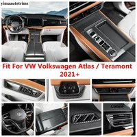 for vw volkswagen atlas teramont 2021 2022 window lift head light wheel gear panel ac air cover trim carbon fiber accessories