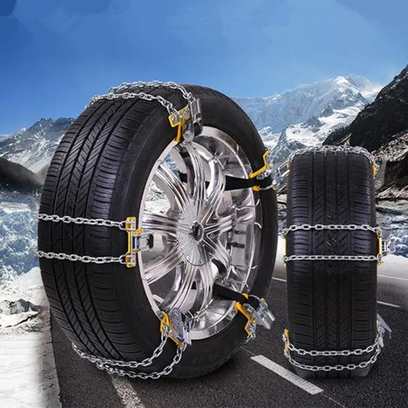

Universal Metal Snow Chain Steel Wear Resistant And Durable Car Accessories Manganese Double Fit For Snow Road And Sand Road