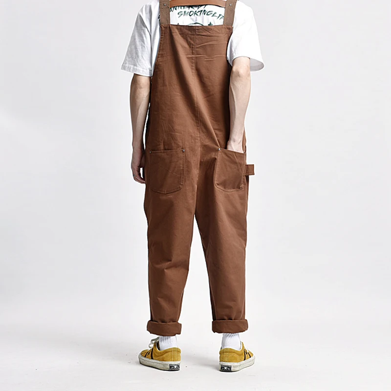 Мужские комбинезоны повседневные свободные брюки-карго в японском стиле Мужская