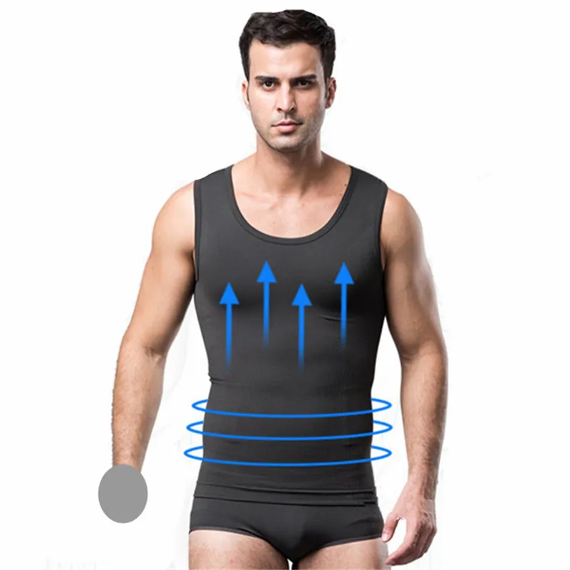 

Slimming Vest Sleeveless Bamboo Fiber Body Shapers Men's Waist Trainer Fitness Tanks Quick Dry Belly Trimmer Shaper Wear