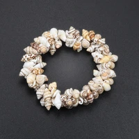 hot conch shell elastic bracelet for women sea style beach bracelets bangles summer holiday gift femme fine bracelet jewelry