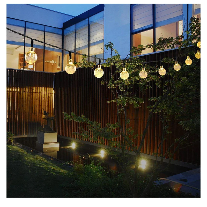 

LED Solar String Light Garland Decoration Waterproof Outdoor Garden Retro Bulb Ball String Light Outdoor Fairy Lamp