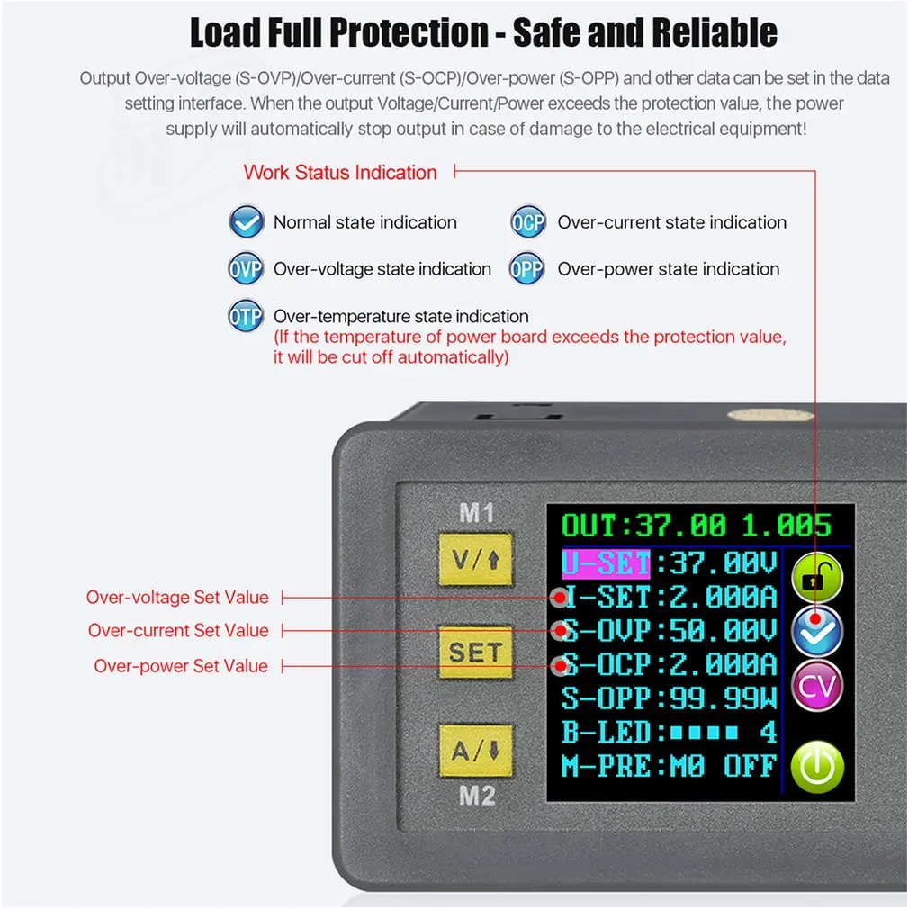 DPH5005-USB-BT понижающий преобразователь постоянного напряжения программируемый