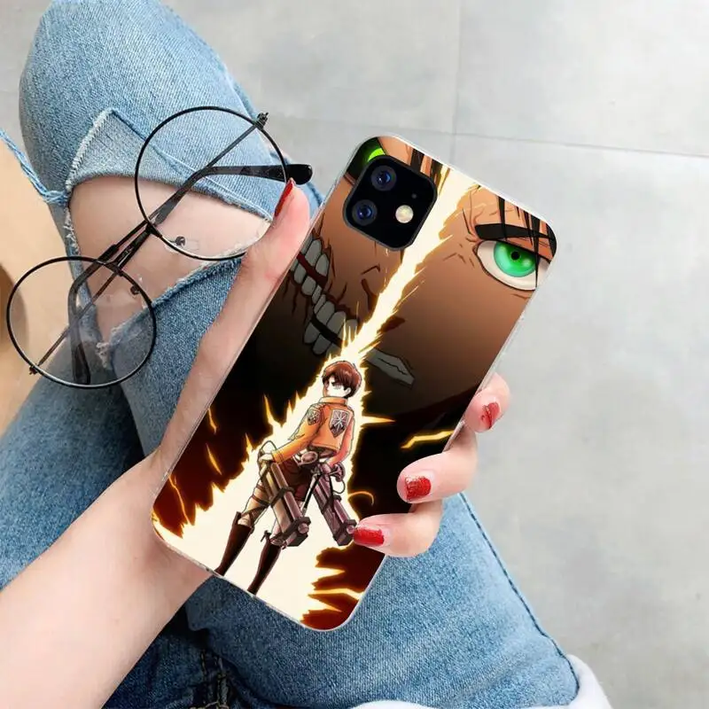 NBDRUICAI атака на Титанов аниме ТПУ Черный чехол для телефона Корпус iPhone 11 pro XS MAX 8 7 6 6S