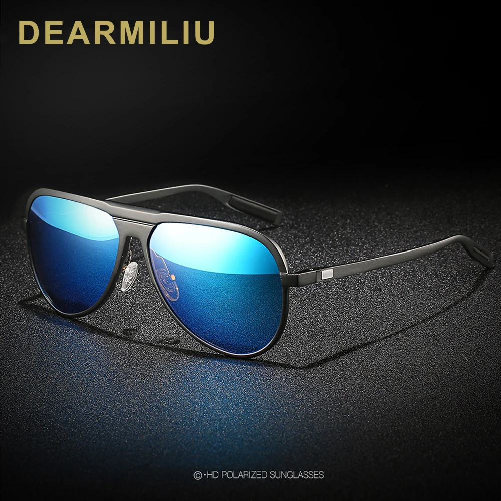 

Мужские поляризованные солнцезащитные очки DEARMILIU, солнцезащитные очки в стиле ретро с алюминиевым магнием для вождения, роскошные солнцеза...