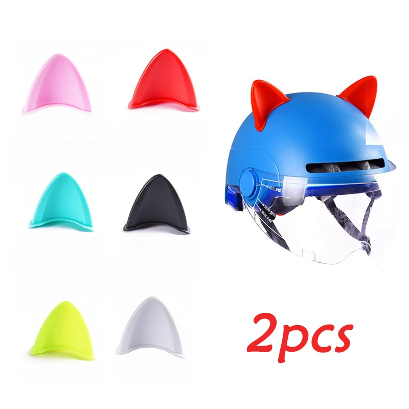 

Autocollants pour casque électrique moto, 2 pièces, mignon, oreilles de chat, décoration, style, adhésif fort, accessoires