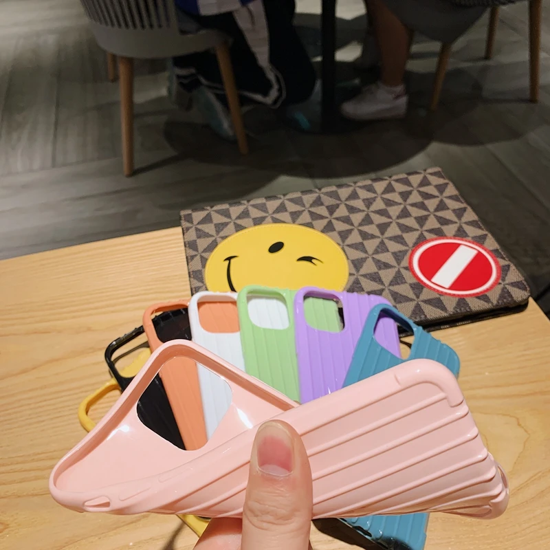 3D Suitcase Trunk Soft Silicone Transparent TPU Armor Case Cover For Apple iPhone 6 6s 7 8 Plus X XS XR 11 Pro Max Coque Fundas | Мобильные