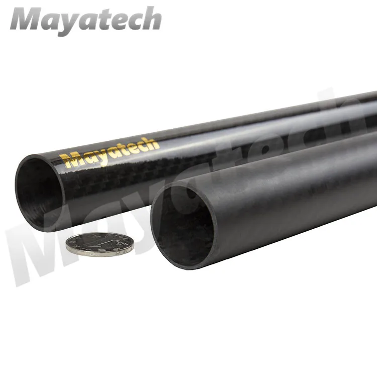 Mayatech 3K трубка из углеродного волокна 12/16/18/20/22/25/30 мм саржевая яркая/матовая для