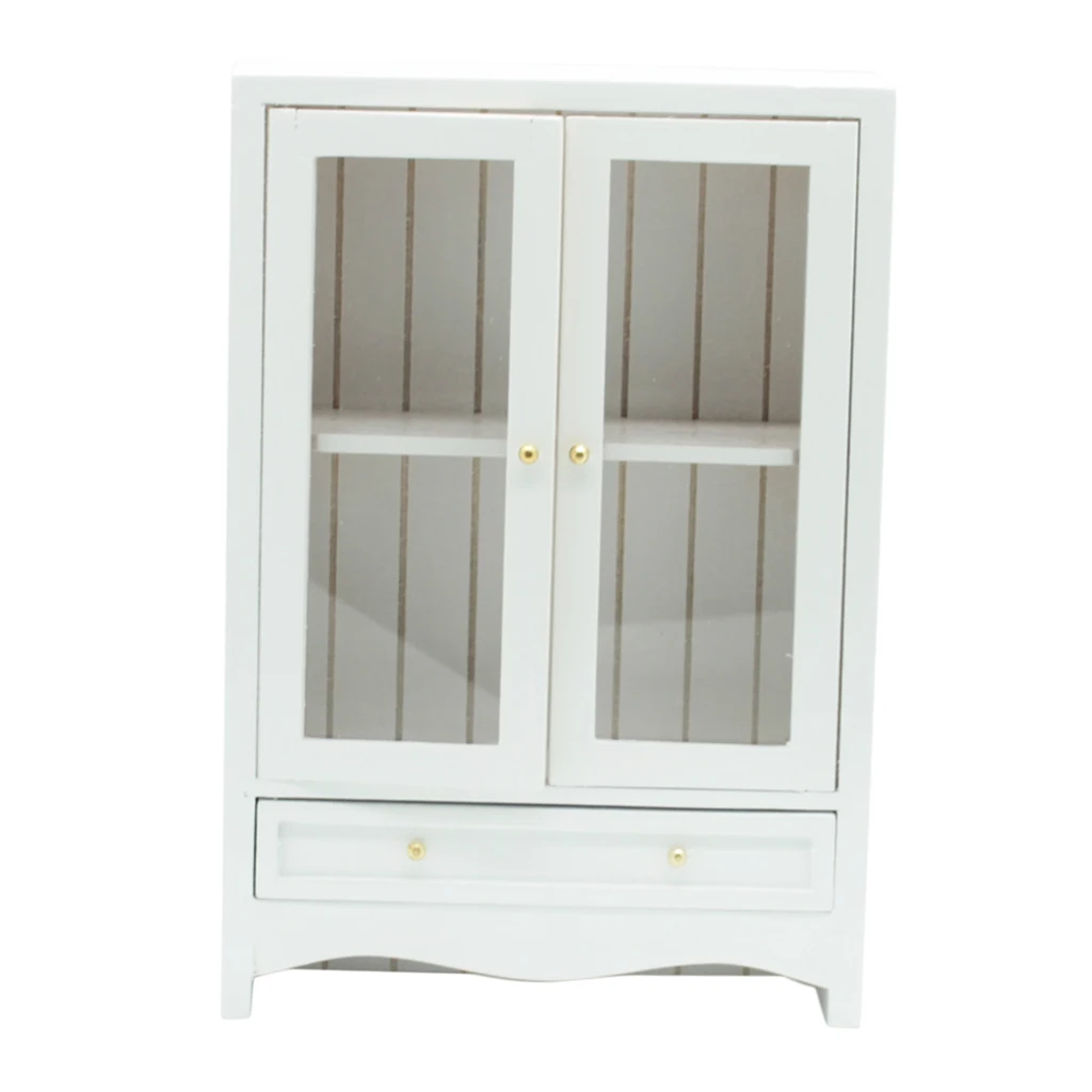 Мебель для кукольного домика мини витрина шкаф полка книжные Чехлы 1:12