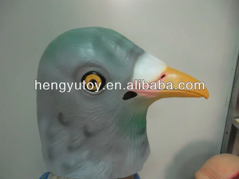 

Hot selling High-grade festival rhythms Halloween props Plush Full Head Pigeon mask for Entertainment