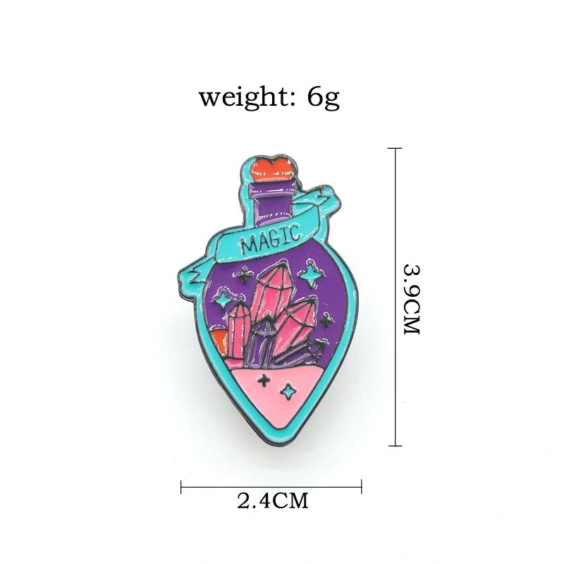 Креативная Волшебная бутылка в форме сердца карандаш звезда эмаль брошь значок