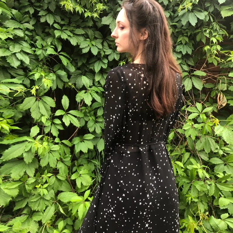 Платье женское шифоновое с оборками Элегантное Длинное пикантное вечернее