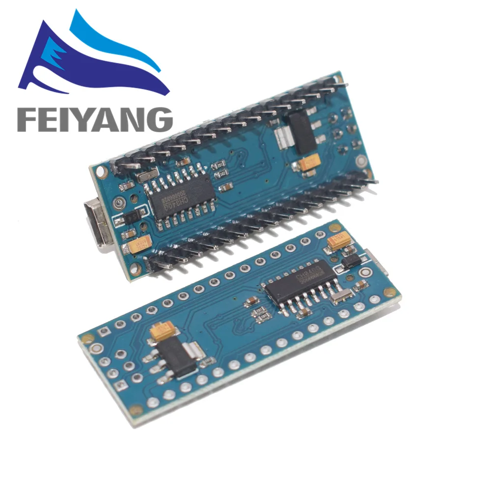 100 шт. мини-usb/MICRO USB Nano 3,0 ATMEGA328P/ATMEGA168P контроллер совместимый NANO CH340 USB драйвер без кабеля