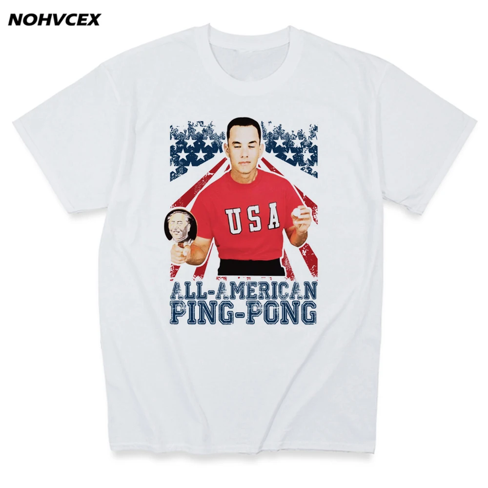 Мужские футболки модные Форрест Гамп Хэллоуин фильм с круглым вырезом и