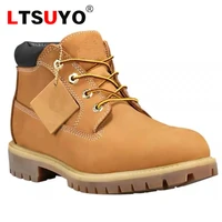 new mens and womens martin boots high end outdoor leather kick boots non slip wear resistant desert boots hiking boots