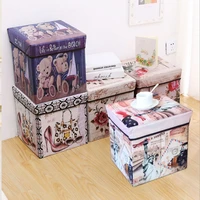foldable multifunctional sofa storage stool childrens daily necessities organizer cartoon toy storage bins