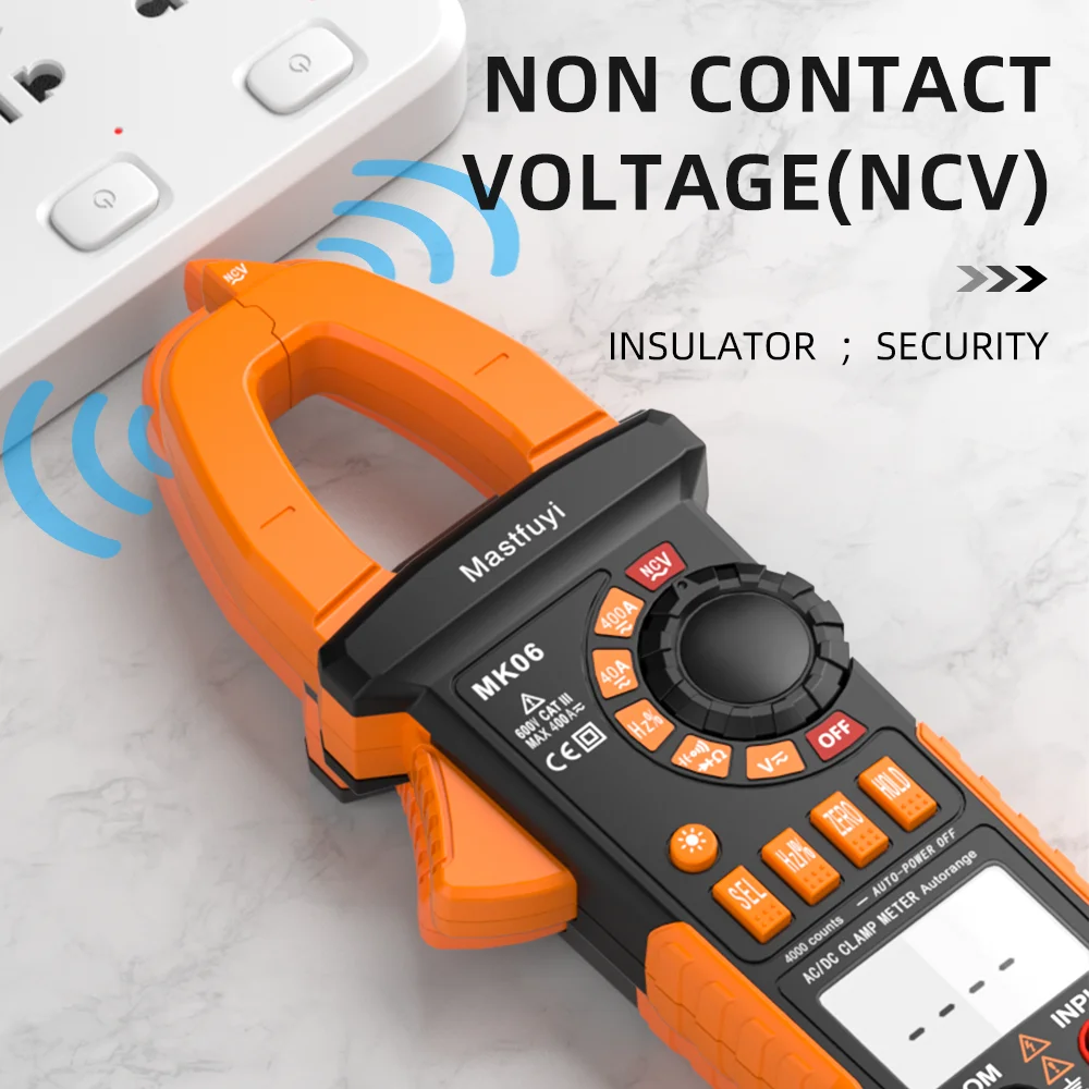 AC/DC Digital Clamp Meter T-RMS 4000 Counts Auto-ranging NCV AC DC Current Voltage Resistance Capacitance Frequency Multimeter |