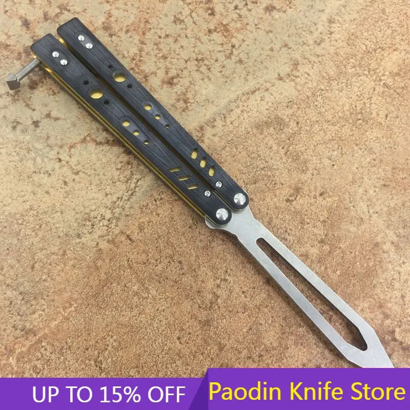 Theone BRS репликаторная бабочка тренировочный нож втулки Сэндвич черный G10 +