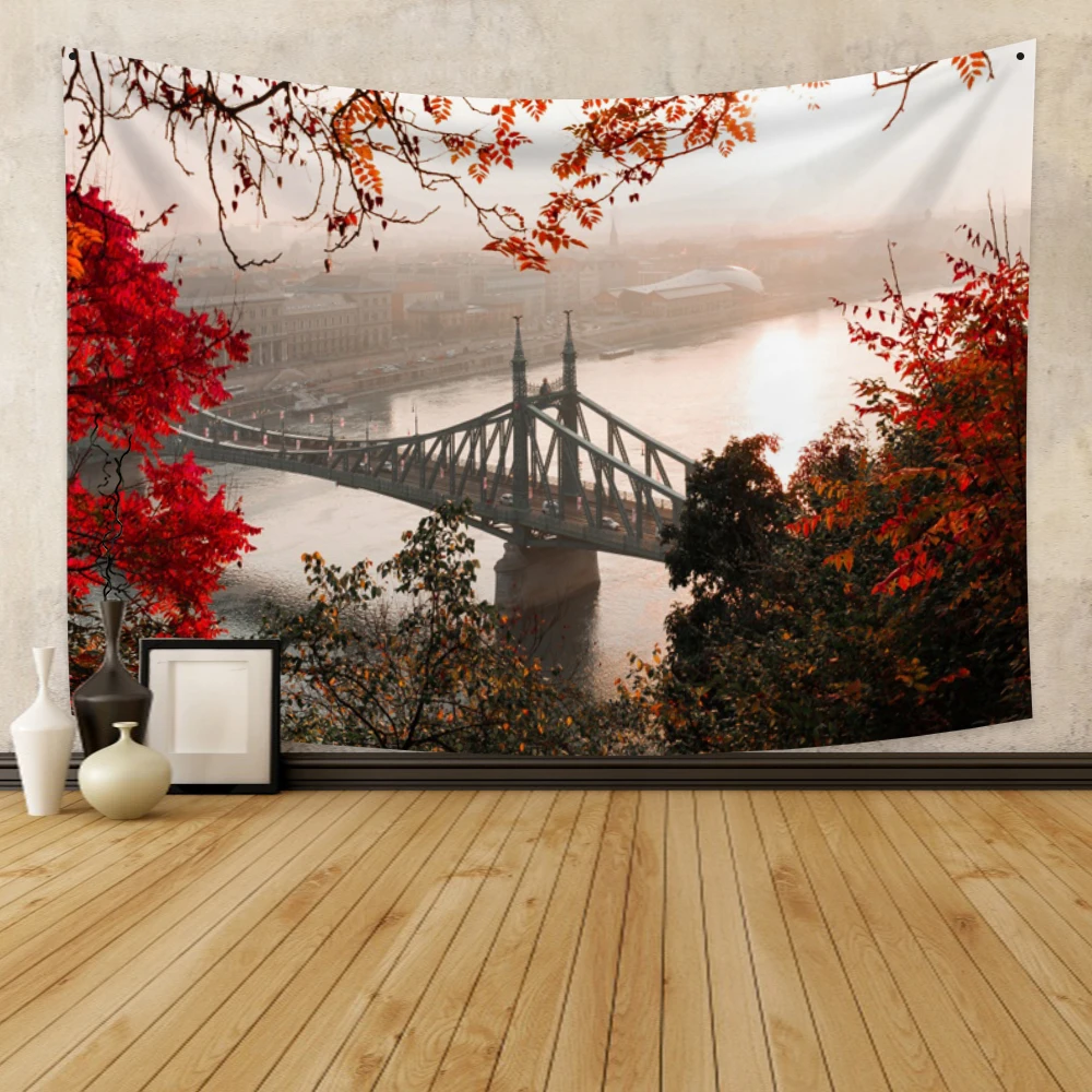 

Beatuiful Scenery Wall Hanging Pink Tapestry Hippie Boho Decor Tapestry Wall Hanging Anchor Background Wall Carp For Artwork