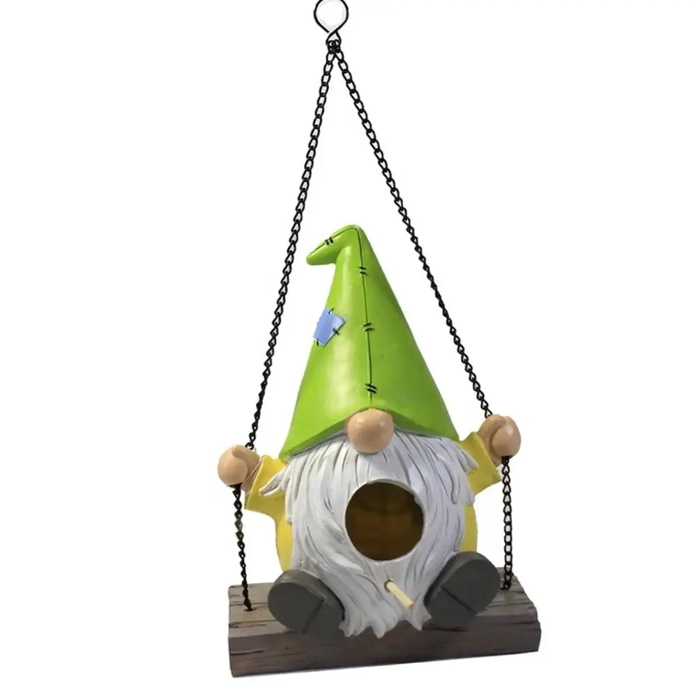 

Hanging Resin Bird House Bird Nest Hut Outdoor Cage Shelter Hideaway Bird House Resting Place Hanging Natural Bird Nest