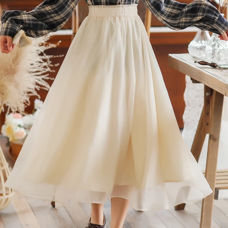 Корейский дизайн женские белые весенние плиссированные юбки модные с высокой