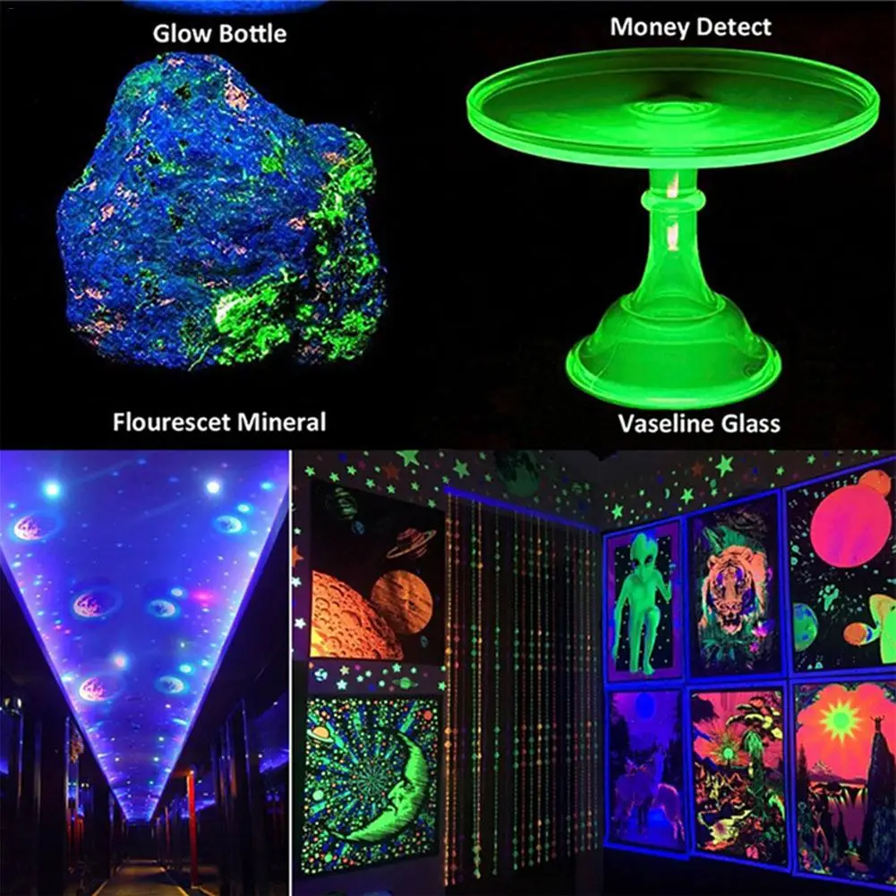 УФ светодиодный черный свет 4 Вт Портативный для плакатов арт регулируемые