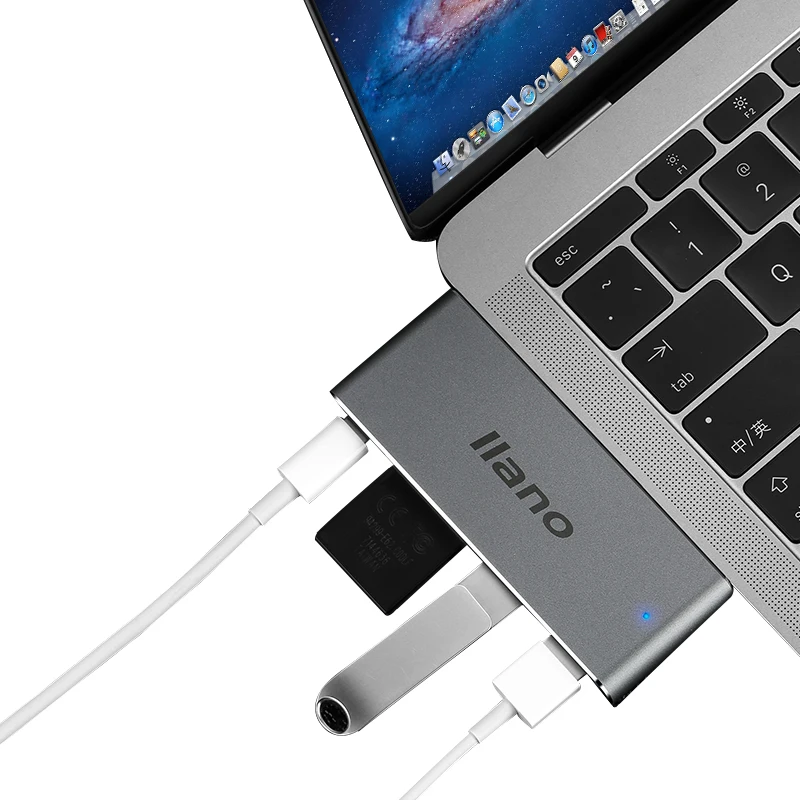 USB C концентратор двойной тип для Мульти 3 0 MacBook Pro адаптер Thunderbolt док-станция USB-C