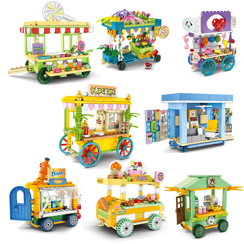 Мини город улица Газетница мороженое хот дог овощи уличный мобильный поставщик