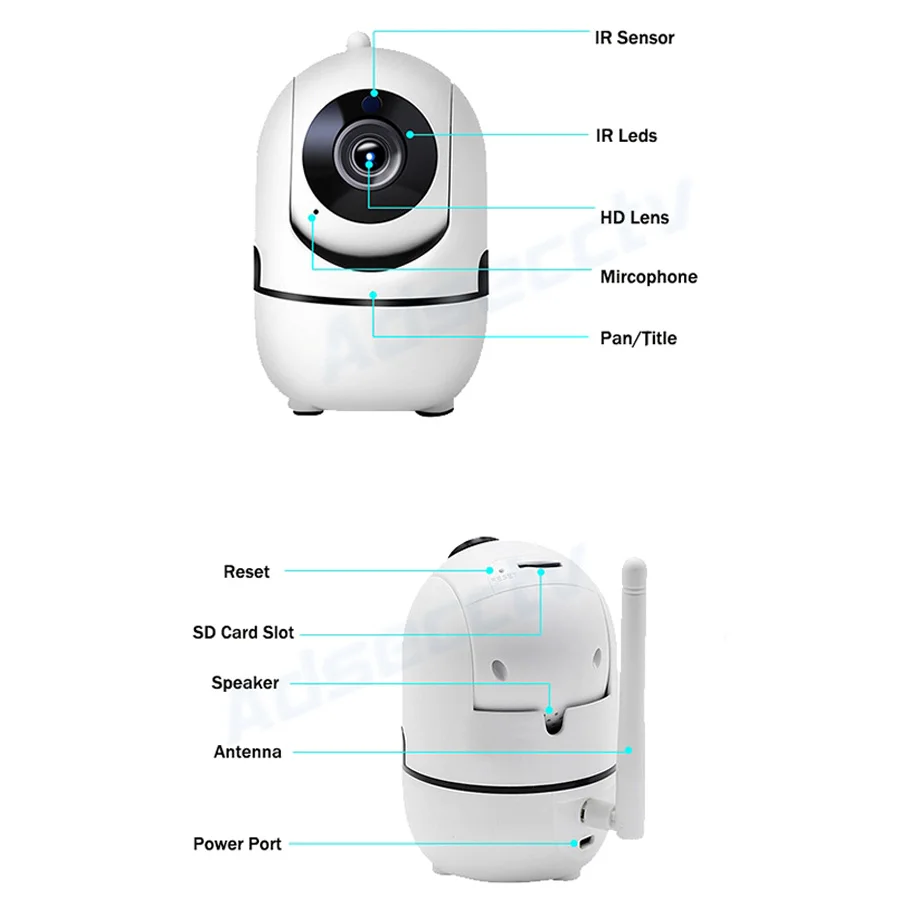 Ip камера видеонаблюдения с автослежением Wi Fi P2P|Камеры видеонаблюдения| |