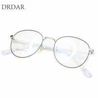 2020 new metal retro style eyeglasses frames womens men unisex can install myopic lenses optical frame black silver