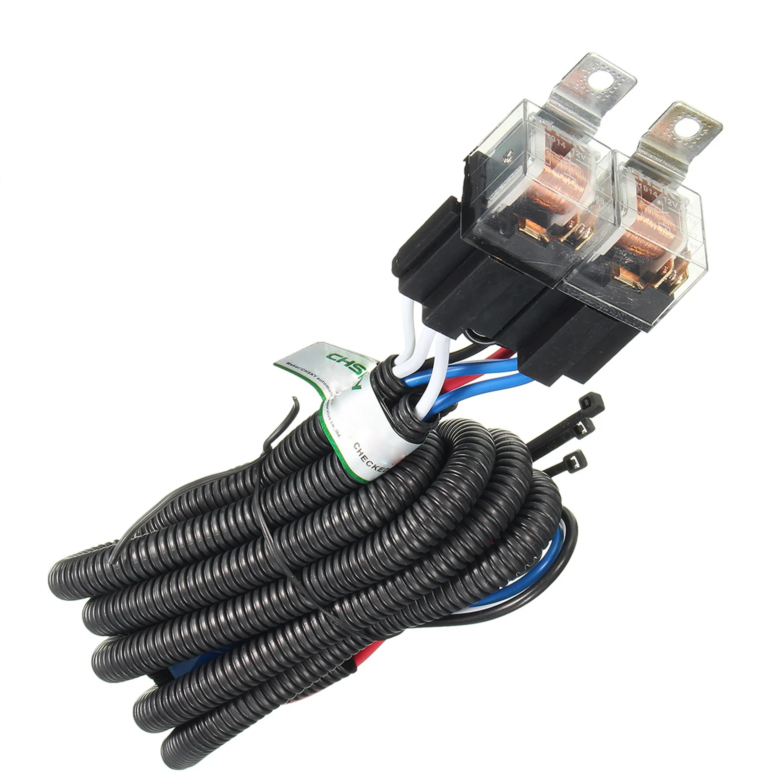 

H4 LED Headlight Enhancer Bulb Relay Wiring Harness Plug Kit Relay Wiring Harness Kit Automobile Replacement Accessories