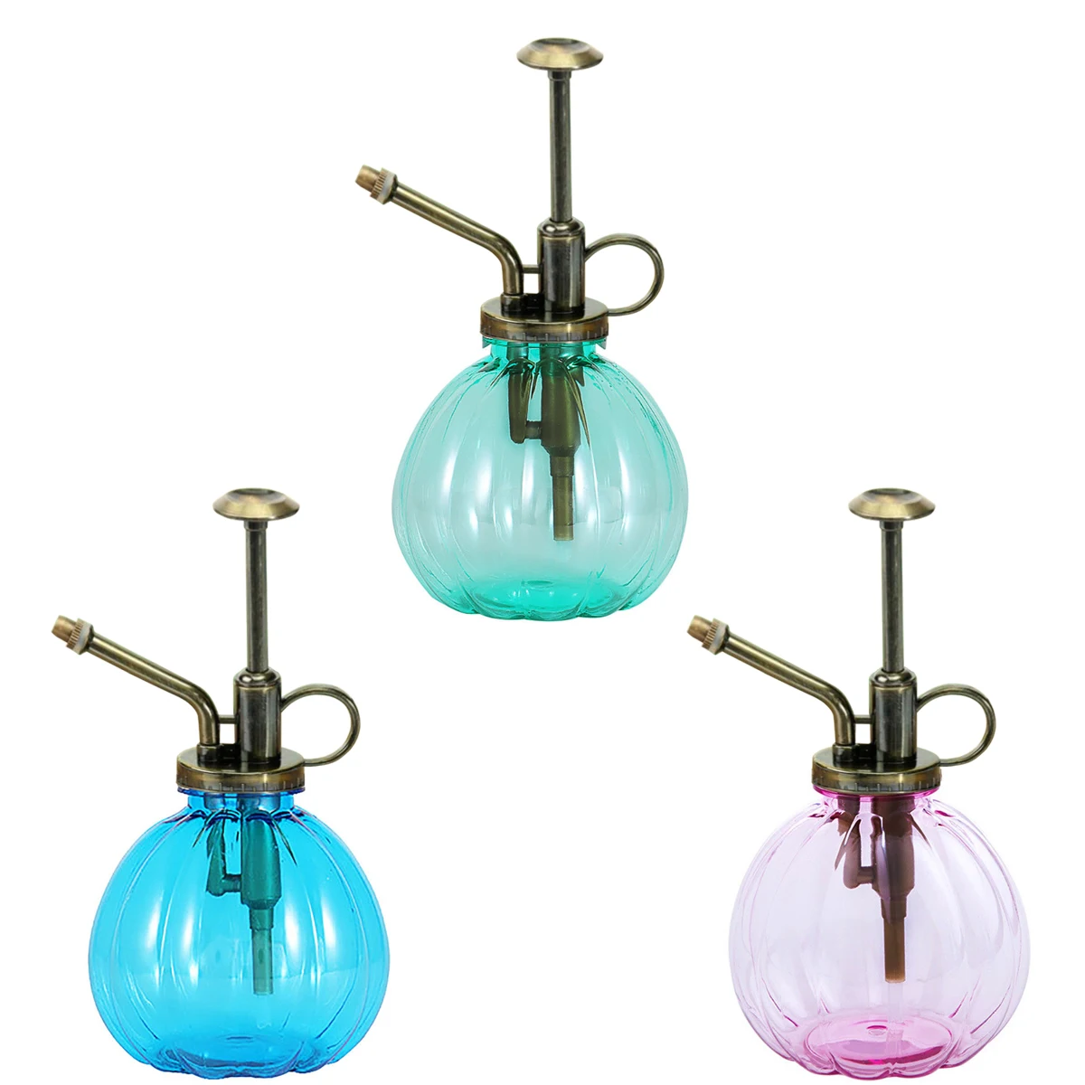 

350ML Retro Pumpkin Shape vintage imitation copper pressure bar Plant Flower Watering Pot Spray Bottle Garden Mister Sprayer