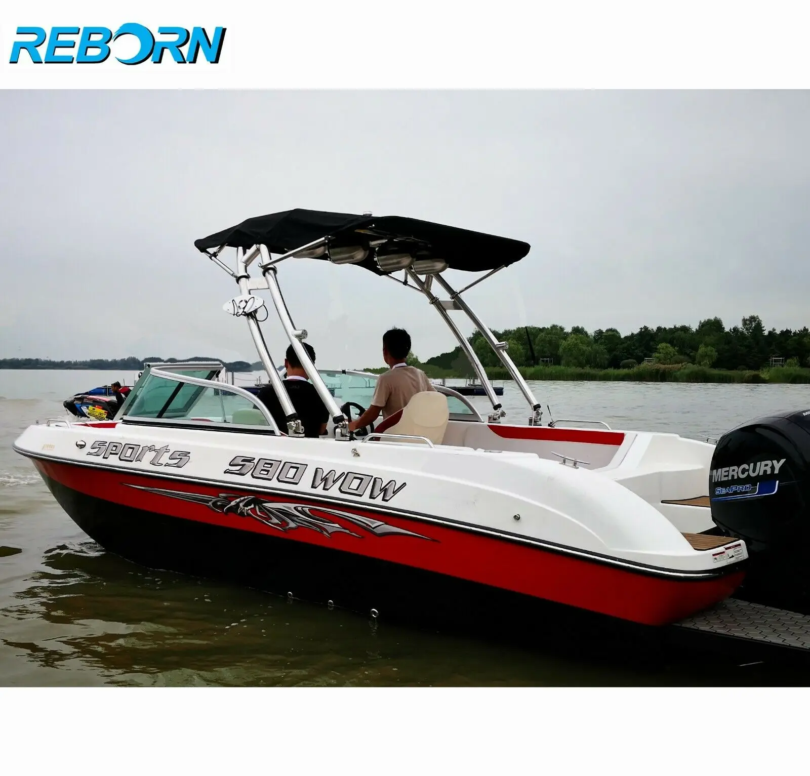Reborn пусковая лодка вакетная башня полированная плюс Pro3 складная Bimini Top черный