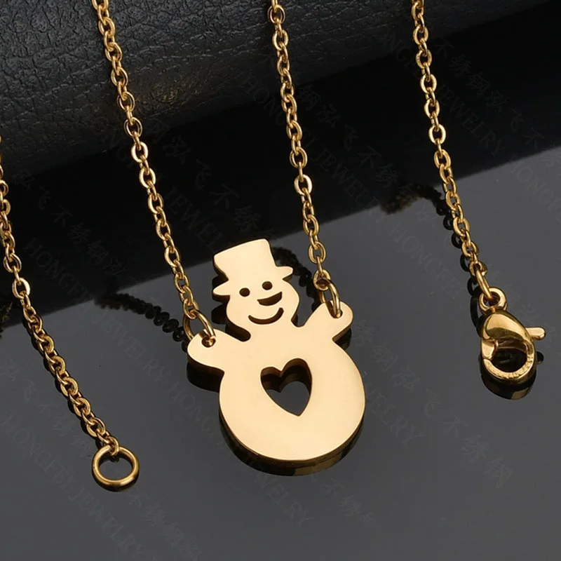 

Fashion Christmas Pendant Necklace For Women Stainless Steel Santa Pumpkin Car Snowflake Hollow Christmas Tree Jewelry Gifts