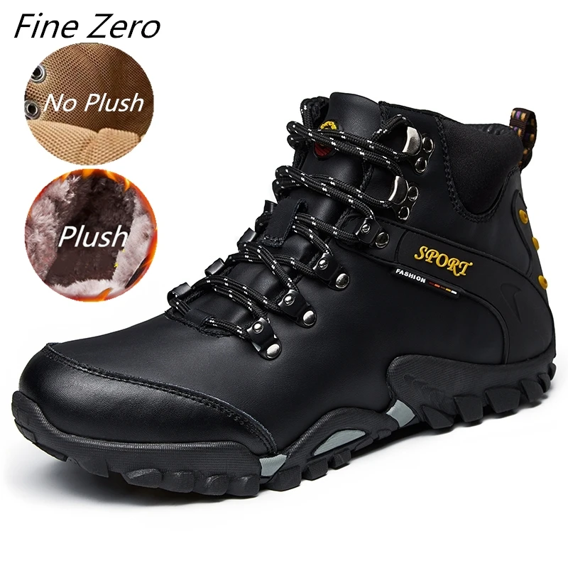 Ботинки мужские из натуральной коровьей кожи уличные водонепроницаемые