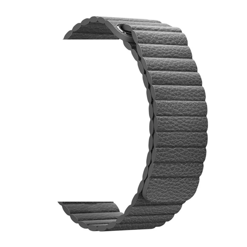 2 шт регулируемый магнитный кожаный ремешок петля для Apple Watch браслет застежка 42 44