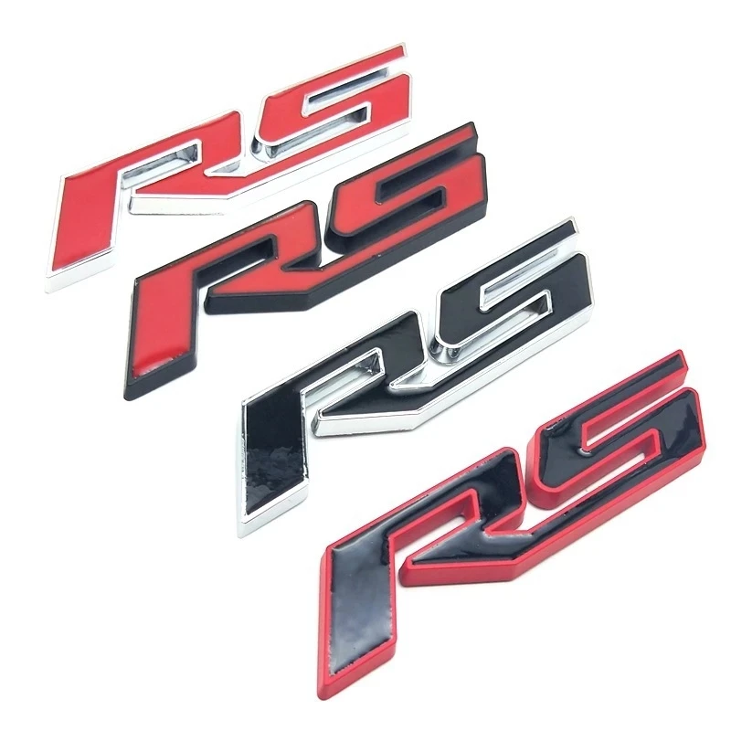 

3D Metal Car Styling for RS Logo Emblem Rear Trunk Sticker for Chevrolet Aveo Cruze Malibu Captiva Lacetti Camaro Sail Trax