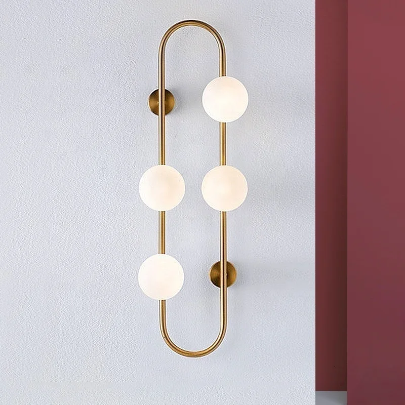 Nordic postmodern design sconces light Simple strip glass modern wall lamp Ins wind blue white gray lights for home | Лампы и