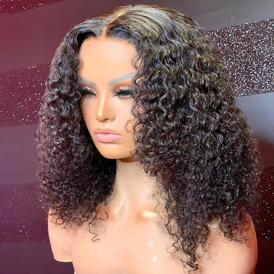 

Curly Bob Wig 150% 13x4 Lace Front Human Hair Wigs For Women With Natural Hairline Glueless Brazilian Remy lace wig