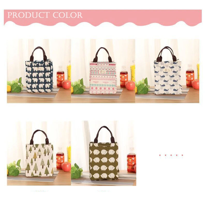 

Female Lunch Food Box Bag Fashion Insulated Thermal Food Picnic Lunch Bags for Women kids Men Cooler Tote Bag Case